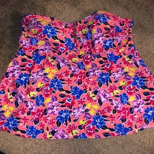 Strapless Floral Bathing Suit Top 18